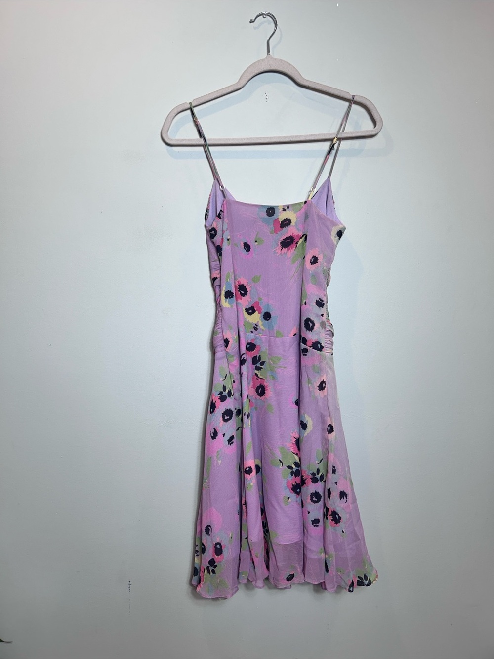 Betsey Johnson New York Black Label 90s 
Silk Lilac Floral Dress - Picture 7 of 8